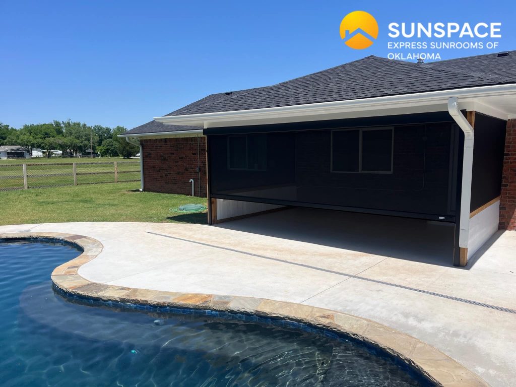 Poolside Motorized Screen Enclosure in Tulsa, Oklahoma